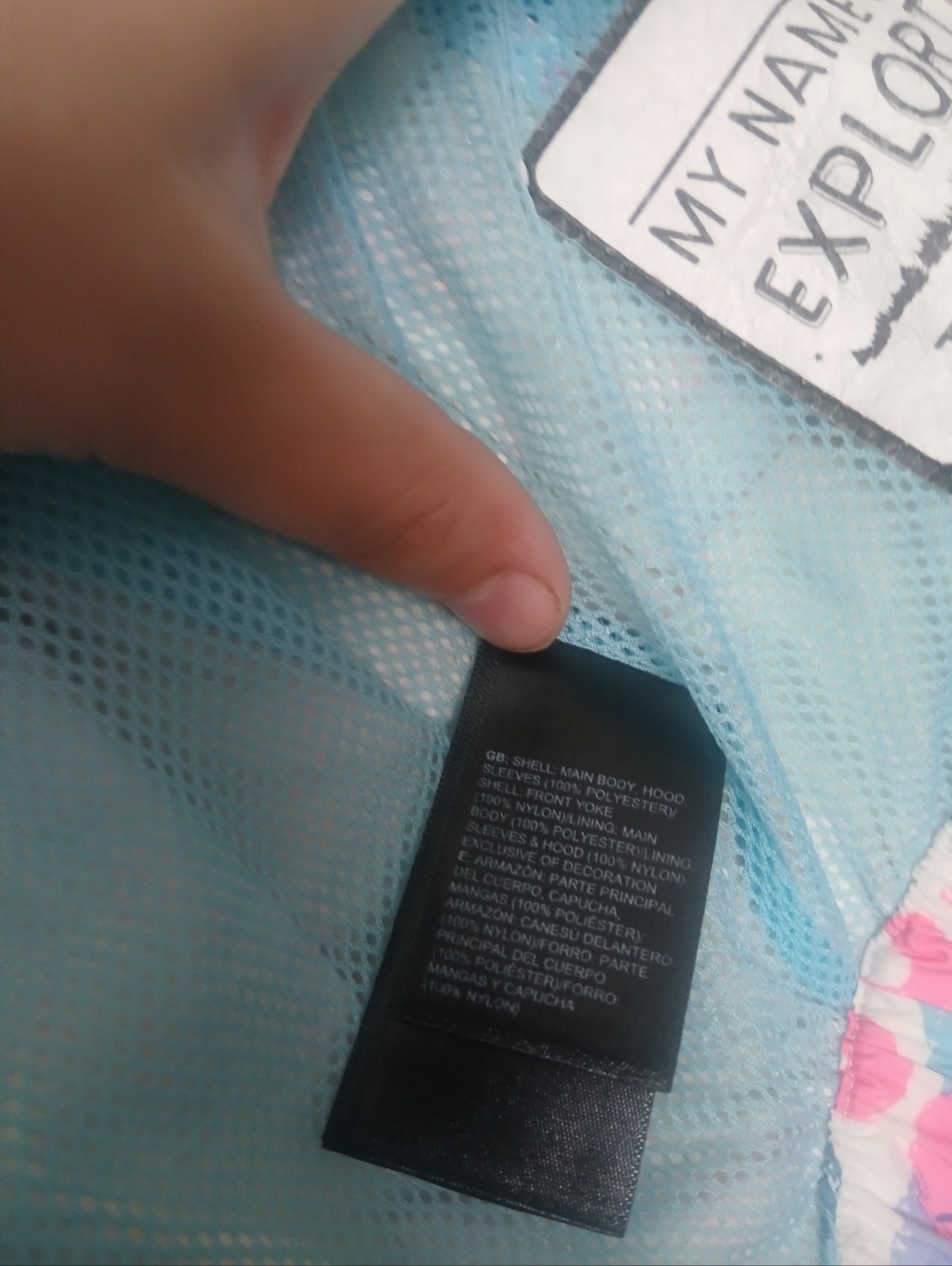 The North Face Girls' Pink & Teal Printed Raincoat - Picture 7 of 10